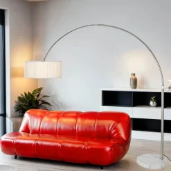 Outlet Invicta Interior Stehlampe 200cm Retro Wohnzimmerlampe Design Ø48cm