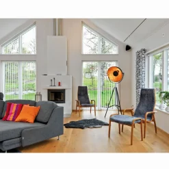 By Rydéns Stehlampe Dreibein in Schwarz Gold E27 160 cm Metall