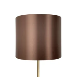 Giovanni Battista Stehlampe E27 160,5 cm in Bronze hell Braun Messing Stoff* Bürolampen|Lampen Aus Aller Welt