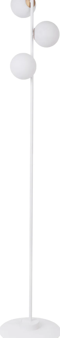 Sigma Stehlampe 3-flammig Metall Weiß Kugel Lesen G9 160 cm