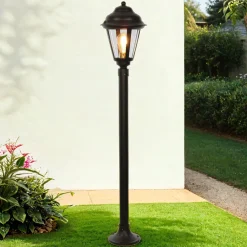 Lido Stehlampe Garten 100 cm Messing Rostbraun Rustikal* Rustikale Lampen|Messinglampen