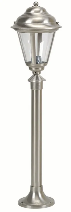 Lido Stehlampe Gartenbeleuchtung Nickel Echt-Messing* Außenleuchten Antik|Gartenlaternen