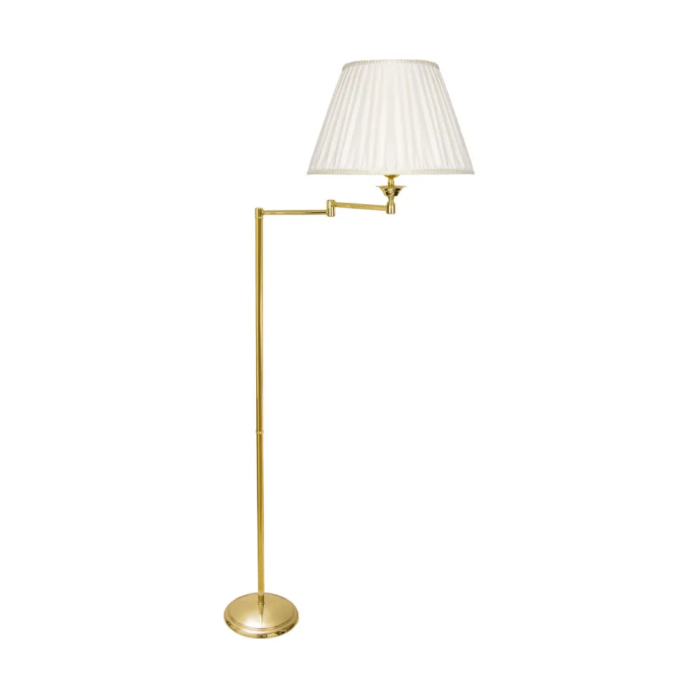 Giovanni Battista Stehlampe Gelenkarm 162 cm Messing Stoff E27 Wohnzimmer* Lampen Aus Aller Welt|Stofflampen