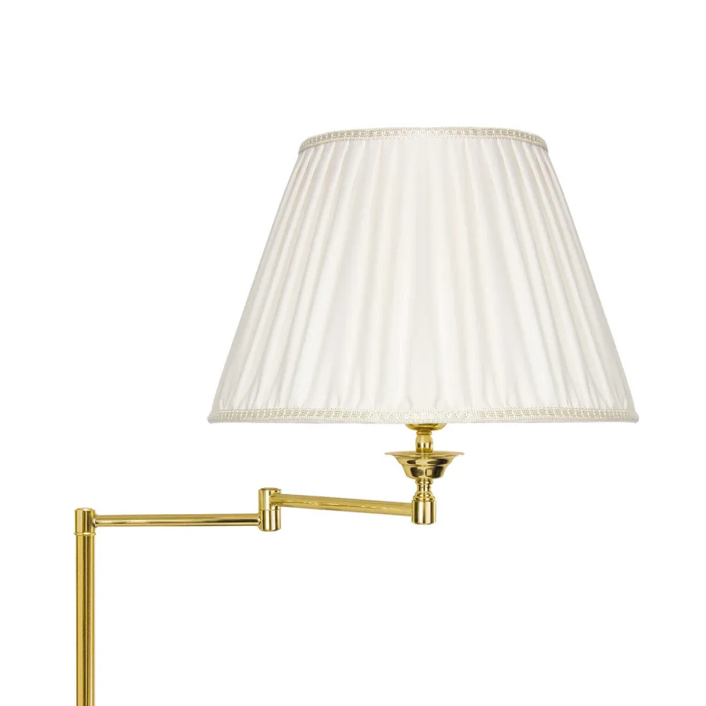 Giovanni Battista Stehlampe Gelenkarm 162 cm Messing Stoff E27 Wohnzimmer* Lampen Aus Aller Welt|Stofflampen