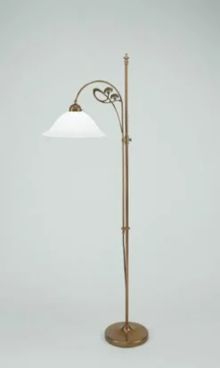 Best Berliner Messingleuchten Stehlampe Glas Berliner Messing E27 160 cm wohnlich