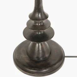 Steinhauer Stehlampe Holz Leinen Schwarz Grau 153 cm E27 blendarm* Lampen Aus Aller Welt|Stofflampen