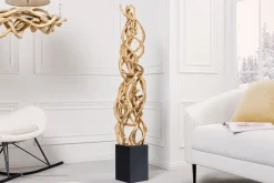 Invicta Interior Stehlampe Holz Schwarz Natur 151 cm LED GU10 inklusive* Bürolampen|Holzlampen