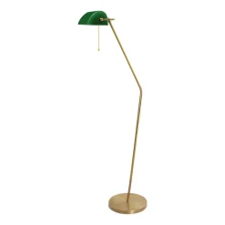 New Giovanni Battista Stehlampe in Bronze hell Grün E27 146 cm Echt-Messing Glas