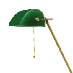 New Giovanni Battista Stehlampe in Bronze hell Grün E27 146 cm Echt-Messing Glas