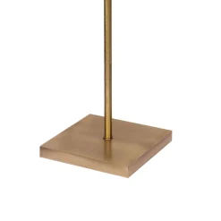 Best Giovanni Battista Stehlampe in Bronze hell Braun E27 160,5 cm Messing Stoff