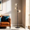 TK Lighting Stehlampe KALETE in Graphit 160cm Wohnzimmer Lampe* Moderne Lampen|Glaslampen