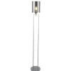 Discount Searchlight Stehlampe klein 144 cm Rauchglas Metall Grau Chrom Wohnzimmer