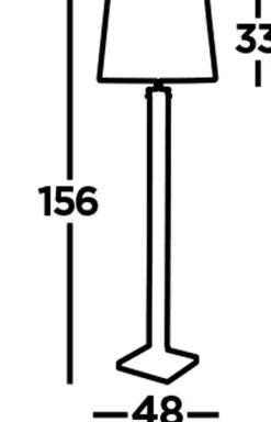 Outlet Searchlight Stehlampe klein 156 cm Schwarz Weiß E27