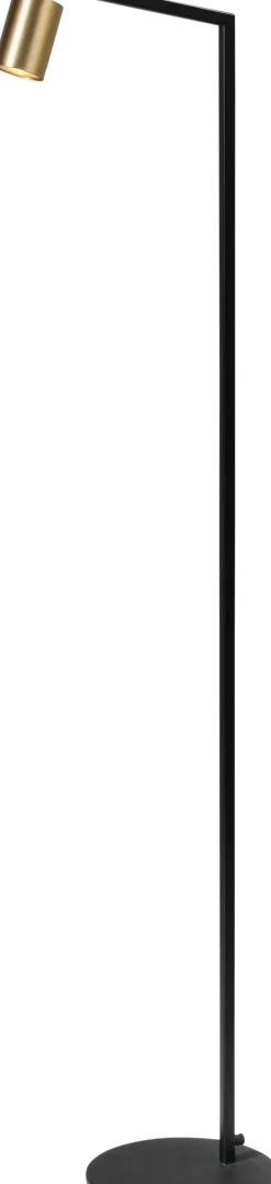 Best Masterlight Stehlampe klein 135 cm Schwarz Gold verstellbar Metall