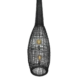 Outlet By Rydéns Stehlampe klein 120 cm Schwarz E27 aus Seegras Korb