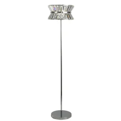 Searchlight Stehlampe Kristall 150 cm klein Art Déco Chrom Klar* Wohnzimmerlampen|Kristalllampen