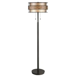 Elstead Stehlampe LARA Mica Glas Metall 1,52m Ø40cm Leuchte* Moderne Lampen|Designerlampen