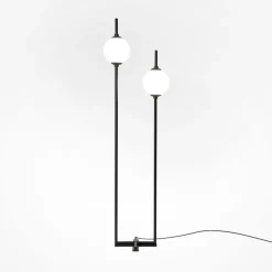 Maytoni Stehlampe LED Metall Glas 150 cm Schwarz Weiß 750 lm* Led Lampen|Kugellampen