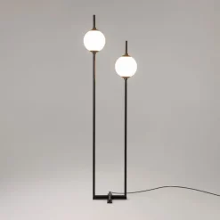 Maytoni Stehlampe LED Metall Glas 150 cm Schwarz Weiß 750 lm* Led Lampen|Kugellampen