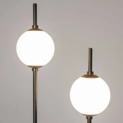 Maytoni Stehlampe LED Metall Glas 150 cm Schwarz Weiß 750 lm* Led Lampen|Kugellampen