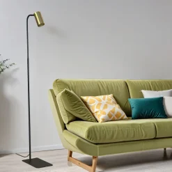 Nowodvorski Stehlampe Messing Schirm 124cm Modern flexibel GU10* Metall Lampen|Messinglampen