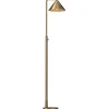 Online Elstead Stehlampe Metall 148,8 cm hoch in Gold E27 Dimmer Schalter