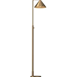 Online Elstead Stehlampe Metall 148,8 cm hoch in Gold E27 Dimmer Schalter
