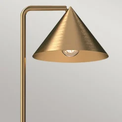 Online Elstead Stehlampe Metall 148,8 cm hoch in Gold E27 Dimmer Schalter