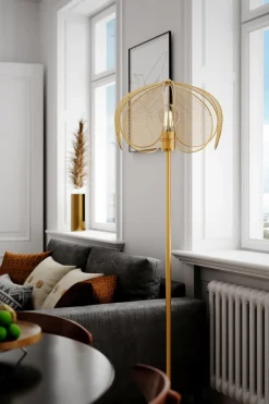 Best By Rydéns Stehlampe Metall 160 cm in Gold matt E27 Modern Design