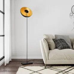 By Rydéns Stehlampe Metall 171 cm in Schwarz Gold E27 ANJA* Wohnzimmerlampen|Metall Lampen