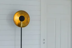 By Rydéns Stehlampe Metall 171 cm in Schwarz Gold E27 ANJA* Wohnzimmerlampen|Metall Lampen