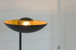 By Rydéns Stehlampe Metall 171 cm in Schwarz Gold E27 ANJA* Wohnzimmerlampen|Metall Lampen