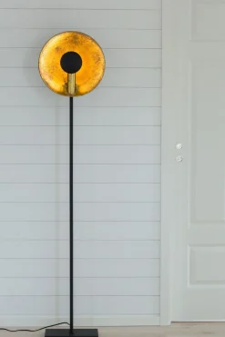 By Rydéns Stehlampe Metall 171 cm in Schwarz Gold E27 ANJA* Wohnzimmerlampen|Metall Lampen