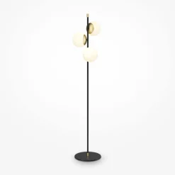 Online Maytoni Stehlampe Metall Glas 150 cm hoch in Gold Weiß Schwarz