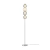 Maytoni Stehlampe Metall Glas LED 165,5 cm hoch Chrom Weiß Grau* Led Lampen|Designerlampen