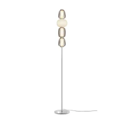 Maytoni Stehlampe Metall Glas LED 165,5 cm hoch Chrom Weiß Grau* Led Lampen|Designerlampen