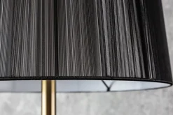 Invicta Interior Stehlampe Metall Nylon Gold Schwarz E27 160 cm elegant