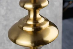 Invicta Interior Stehlampe Metall Nylon Gold Schwarz E27 160 cm elegant