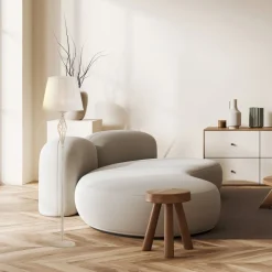 Hot Maytoni Stehlampe Metall Stoff 165 cm in Shabby Weiß Gold Weiß