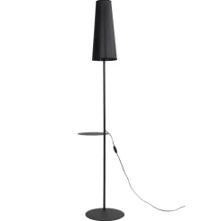 TK Lighting Stehlampe mit Ablage Metall Stoff 170 cm hoch E27* Stofflampen|Wohnzimmerlampen