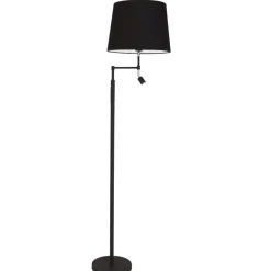 Outlet By Rydéns Stehlampe mit Leselampe 157 cm Schwarz Stoff Metall E27 + LED