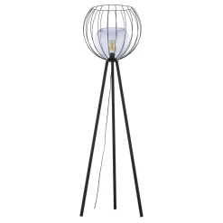Discount TK Lighting Stehlampe Modern 179 cm hoch Metall Glas Dreibein