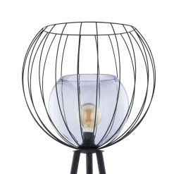 Discount TK Lighting Stehlampe Modern 179 cm hoch Metall Glas Dreibein