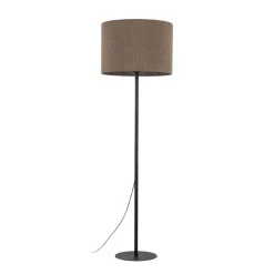 TK Lighting Stehlampe Modern 165 cm Metall Jute E27 Schwarz Braun* Bürolampen|Stehlampen