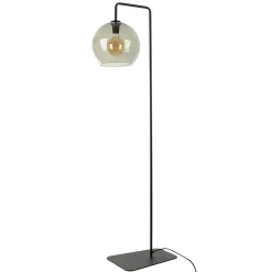 New Nowodvorski Stehlampe Rauchglas 160 cm E27 Kugelschirm Schwarz Grau