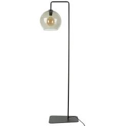New Nowodvorski Stehlampe Rauchglas 160 cm E27 Kugelschirm Schwarz Grau