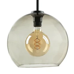 New Nowodvorski Stehlampe Rauchglas 160 cm E27 Kugelschirm Schwarz Grau