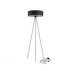 Nowodvorski Stehlampe Schwarz 154 cm Modern 3x E27 Fußschalter* Bürolampen|Stofflampen