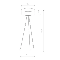 Nowodvorski Stehlampe Schwarz 154 cm Modern 3x E27 Fußschalter* Bürolampen|Stofflampen
