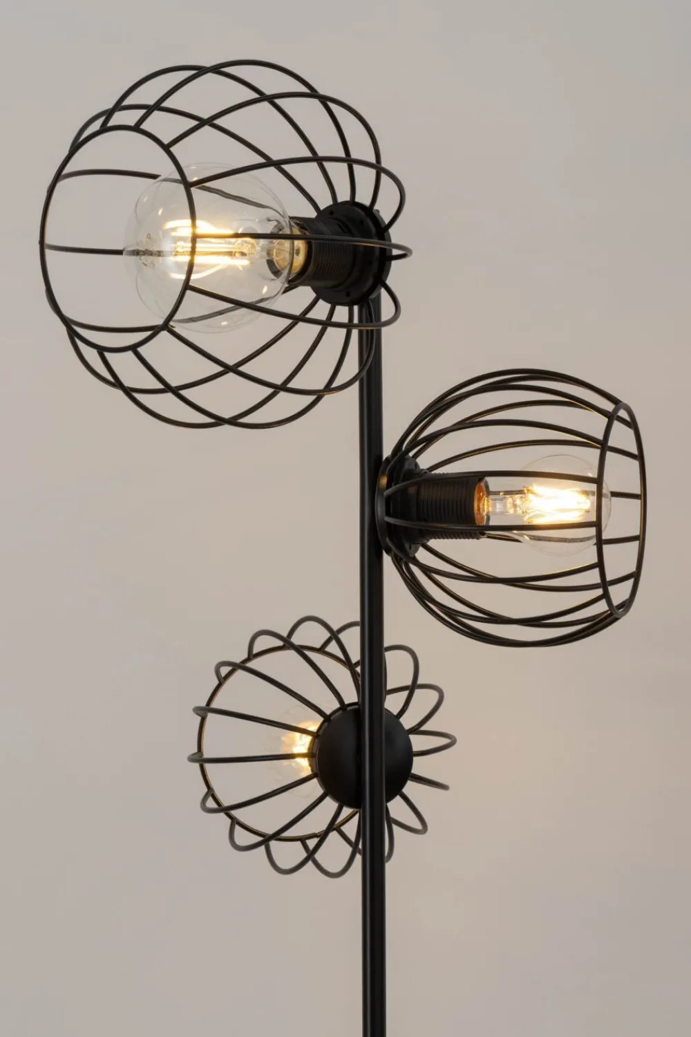 Sigma Stehlampe Schwarz E27 163 cm Metall Wohnzimmer* Kugellampen|Stehlampen